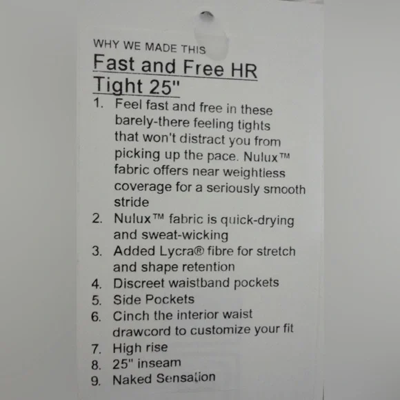 Lululemon leggings “Fast and free” - Picture 7 of 7